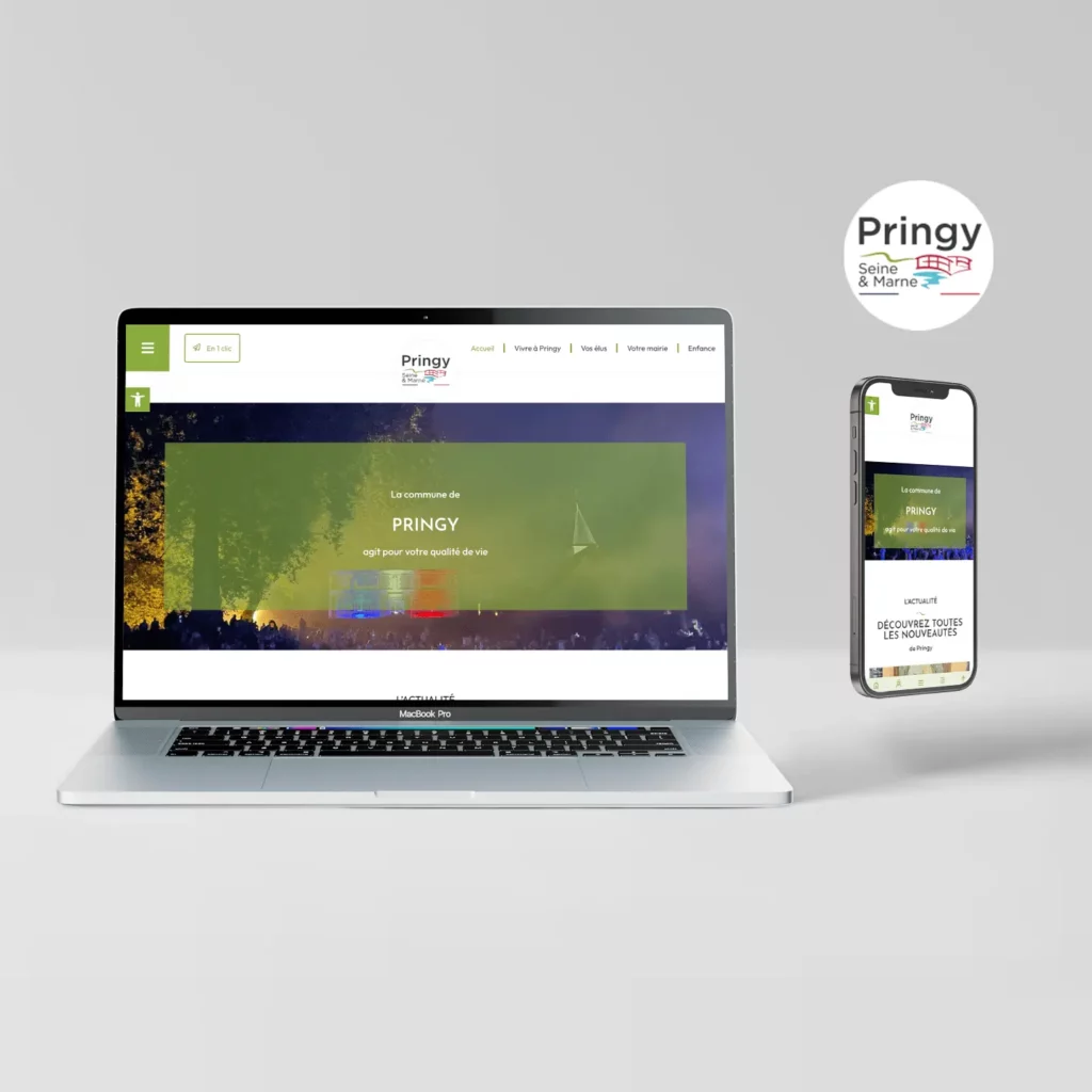 Mock up site web ville de Pringy