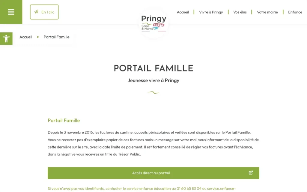 Portail famille ville de Pringy